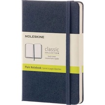 Moleskine Sert Kapak Defter Safir Mavi Çizgisiz - 9 x 14 CM