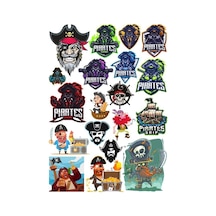Korsan Sticker Set 8 20 Parça Telefon, Tablet, Defter, Laptop Sticker