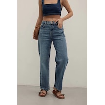 Premium Mide Blue Mom Fit Jeans Mide Blue