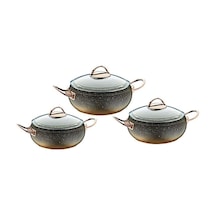 Oms Granit Küre Güveç Set 6 Parça Gold 3031