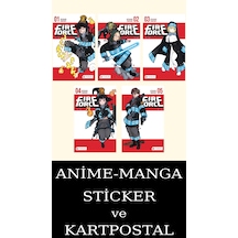 Fire Force 1-2-3-4-5 Manga Seti 5 Kitap / Anime-manga Sticker Ve Kartpostal