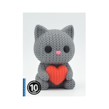 Kalpli Kedi Örgü Model 3d Figür