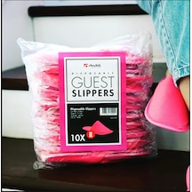 Otel Terlik Tek Kullanımlık Havlu Pembe 10'lu Çift