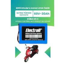 Küba K5 C Uyumlu Batarya Ultra Yüksek Kapasite Lifepo4 60v 30ah Elektrikli Motosiklet Bataryası