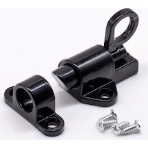 Novahub Siyah Yaylı Pencere Kapı Cıvatası Kapısı Güvenlik Otomatik Mandal Cıvatası Kapı Kilidi Kanca Kendiliğinden Kapanan Yaylı Siyah