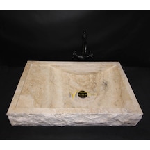 Traverten Sabunluklu Patlatma Lavabo