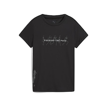 Puma 52655551 Graphics Running Slogan Tee Kadın Spor Tişört SIYAH