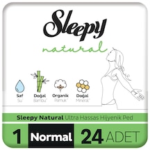Sleepy Natural Ultra Hassas Hijyenik Ped Normal - 24 Adet Ped