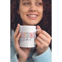 Nursing Student Hemşirelik Öğrencisi Hediyelik Baskılı Kupa Bardak Beyaz