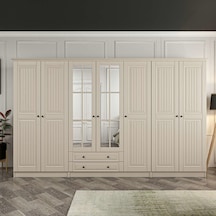 Kale 7 Kapaklı 2ç Taçlı Dolap Kumtaşı Mebran İlkbahar Kumtaşı 190cm Bej