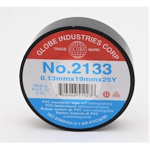 Globe Vinil İzole Bant Halogen Free Halojensiz "0.13x19x25yards" Siyah