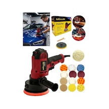 Pro Müller Wax Motor Korumalı Metal Şanzıman Devir Ayarlı Zımpra Pasta Cila Polisaj Makinesi 15 Pcs Set