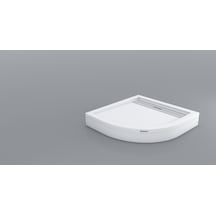 Shower 90x90 Drop Oval Panelli Duş Teknesi