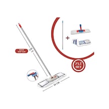 FLORA 3'LÜ MOP SETİ (KROM SAP, MİKROFİBER BEZ, MOP APARATI)