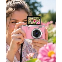 Sosyal Medya İçerik Kamera 48 Mp Hd Video Flip Ekranlı Dijital Kamera