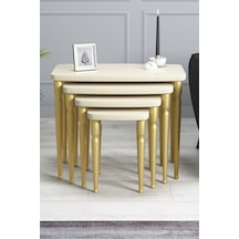 Sehpalar Krem Ayaklar Gold