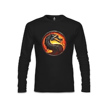 Mortal Combat Logo Siyah Erkek Sweatshirt