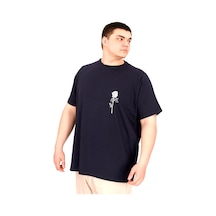 Mode Xl Büyük Beden Erkek T-shirt Bisiklet Yaka Gorgeus U25022 Lacivert Lacivert