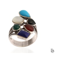 Mineral Takı Garnet, Jade, Turkuaz, Onyx, Sedef El Isi Yüzük
