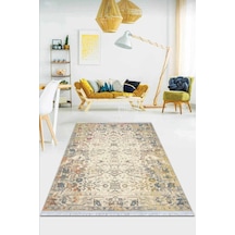 Çok Renkli Vintage Dokuma Pamuk Taban Kaymaz Kilim Klm237n11