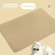 Fochsia Bal Kabağı Desenli Khaki M Büyük Kedi Kumu Kabı: Kaymaz, Sızdırmaz, Kolay Temizlenir