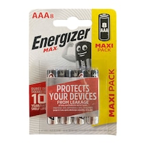 Energizer Alkalin Max Aaa İnce Kalem Pil 8'li Paket