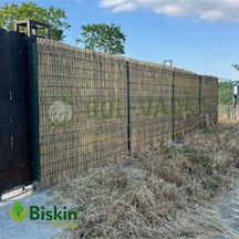 190cm Yükseklik X 200cm Genişlik Doğal Bambu Kamış Hasır Çit Dekoratif Bahçe Balkon Ve Duvar Çiti Reed Fence
