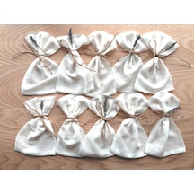 Doğal Pamuk Tülbent Lavanta Kesesi 11x18 Cm - 10'lu Set