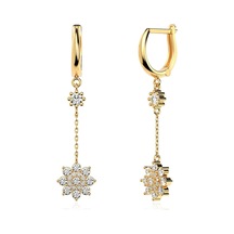 Çiçek Tohumu Altın Kaplama Gümüş Küpe