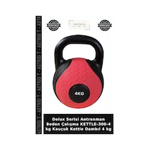 Delux Serisi Antrenman Beden Çalışma Kettle-300-4 Kg Kauçuk Kettle Dambıl 4 Kg