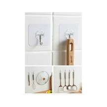 Kendinden Yapışkanlı Şeffaf Askı 5'li Set Banyo Mutfak Askısı Şeffaf