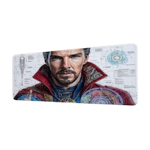 Doctor Strange Teknolojik Blueprint 40x90 Cm Oyuncu Mousepad Kaymaz Taban Büyük Boy