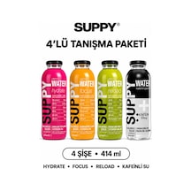 Suppy Tanışma Paketi 414 Ml Hydrate Focus Reload Kafeinli Su 4'lü