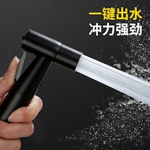 Yifomall Siyah 304 Çelik Tuvalet Spreyi Seti - 1.5m Genişletilebilir Boru + Çivi Olmayan Tutucu, Ev Temizliği Ve Kadın Bakımı İçin Kolay Kullanım