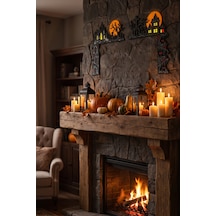 Zeroxo Halloween Temalı Dolap Üstü Dekoru 4'lü Set Korku Evi Figürü 21x21 Cm