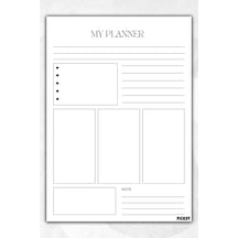 Zamansız Çok Amaçlı Günlük Haftalık Aylık Planlayıcı - A4 Ebat Yapılacaklar - 30 Yaprak - Planner - 2672 Çok Renkli