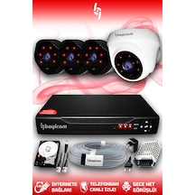 Bayicam 4 Kameralı Uzay 1 İç Kamera Set 500 GB HDD Full HD Gece Görüşlü Güvenlik Kamerası Sistemi