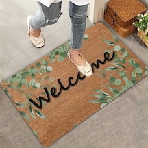 Valerine Life Okaliptüs Yaprakları Welcome Kapı Önü Paspası 45 x 70 CM
