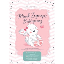 1000 Adet Ekonomik Baby Shower Davetiyesi Ve Zarf 010