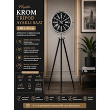 Majestic Krom Tripod Ayaklı Saat