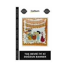 Özel Üretim Taş Devri İyi Ki Doğdun Banner Köşesi Anı Eğlence