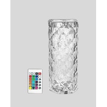 Kristal Rgb Led Masa Lambası, Renkli Kumandalı, Dekoratif, Enerji Tasarruflu Çok Renkli