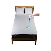 Derbey Sıvı Geçirmez 220x200 Cm Yatak Koruyucu Micro Alez Battal Boy Beyaz