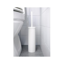 Ikea Tuvalet Fırçası "enudden" Değiştirilebilir Fırçalı Tuvalet Fırçası - Çelik - Beyaz - Uzunluk: 48 Cm - Genel