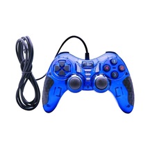 Pc Uyumlu Usb Dual Shock Titreşimli Joystick Oyun Kolu-cfl-2586 Mavi