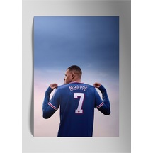 Metal Baskı Parlak Duvar Tablosu - Kylian Mbappe Psg