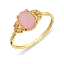 Çgk Çiğdem Gürel Kuyumculuk Pembe Opal Taşlı Altın Yüzük Çgkyy05 14yeni0039 Gold