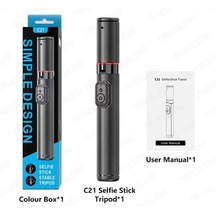 Yk Desıgn C21 Taşınabilir Selfie Çubuk Monopod Ve Bluetooth Selfie Çubuğu