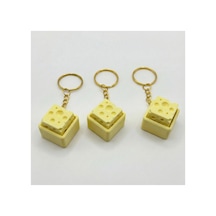 3'lü Set Mekanik Switch Peynir Fidget Anahtarlık - Tıklamalı Stres Giderici Eğlenceli Hediyelik Çok Renkli