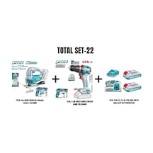 Total Set-22 Total Lion Akülü Kömürsüz Dekupaj Testere+akülü Darbeli Matkap 66nm+2li 2.0 Ah Akü Ve Şarj Aleti Seti
